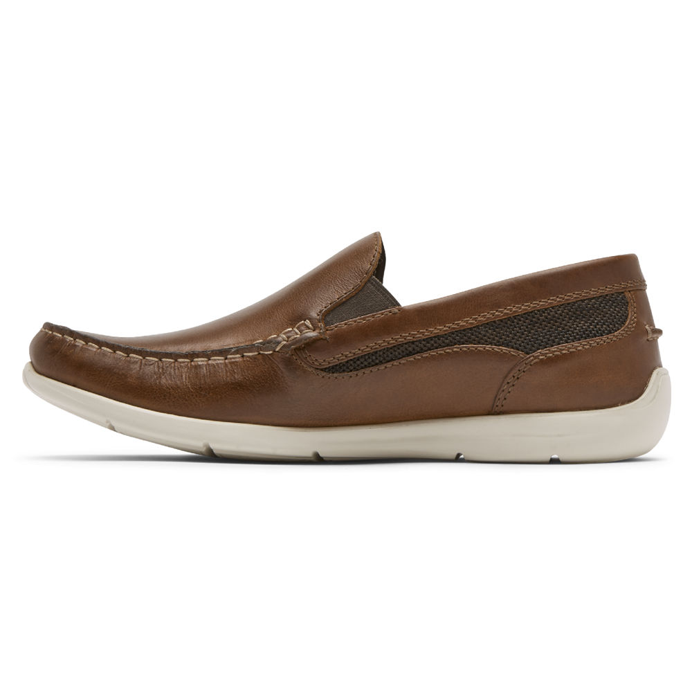 Rockport Singapore Mens Slip-On - Cullen Venetian Brown - EY2901387